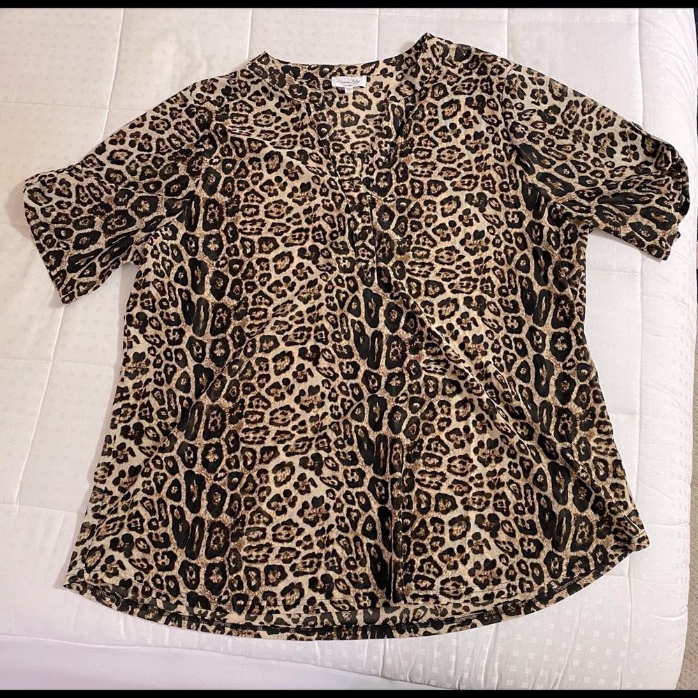 Cheetah Print Blouse